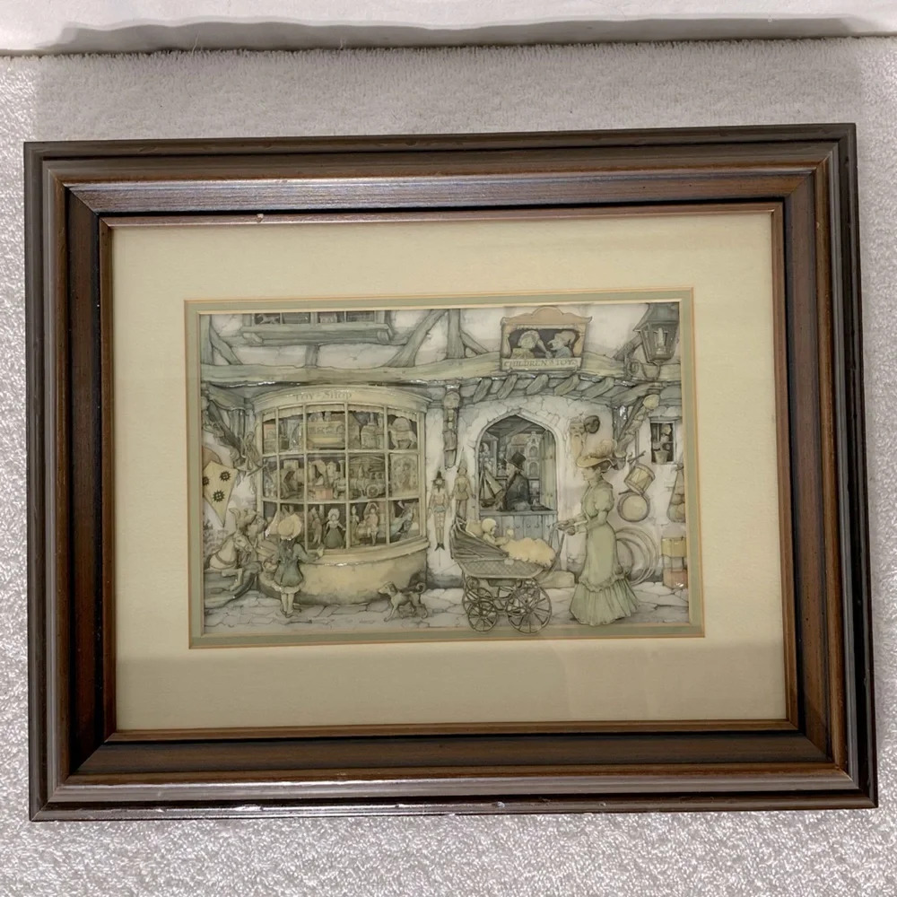 Vintage Anton Pieck 3D  Blacksmith Paper Tole